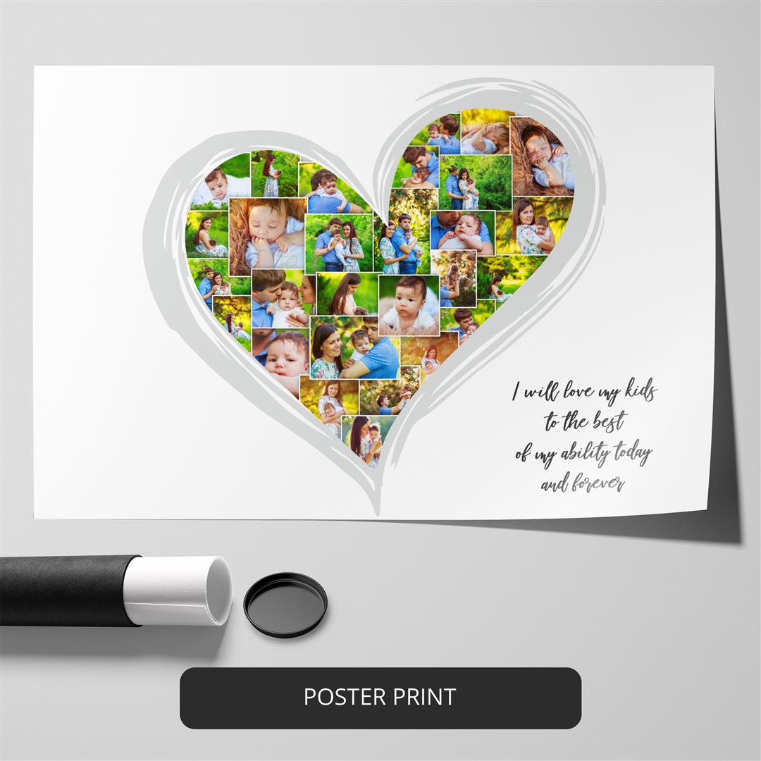 Unique Wedding Gift Idea: Heart Photo Collage