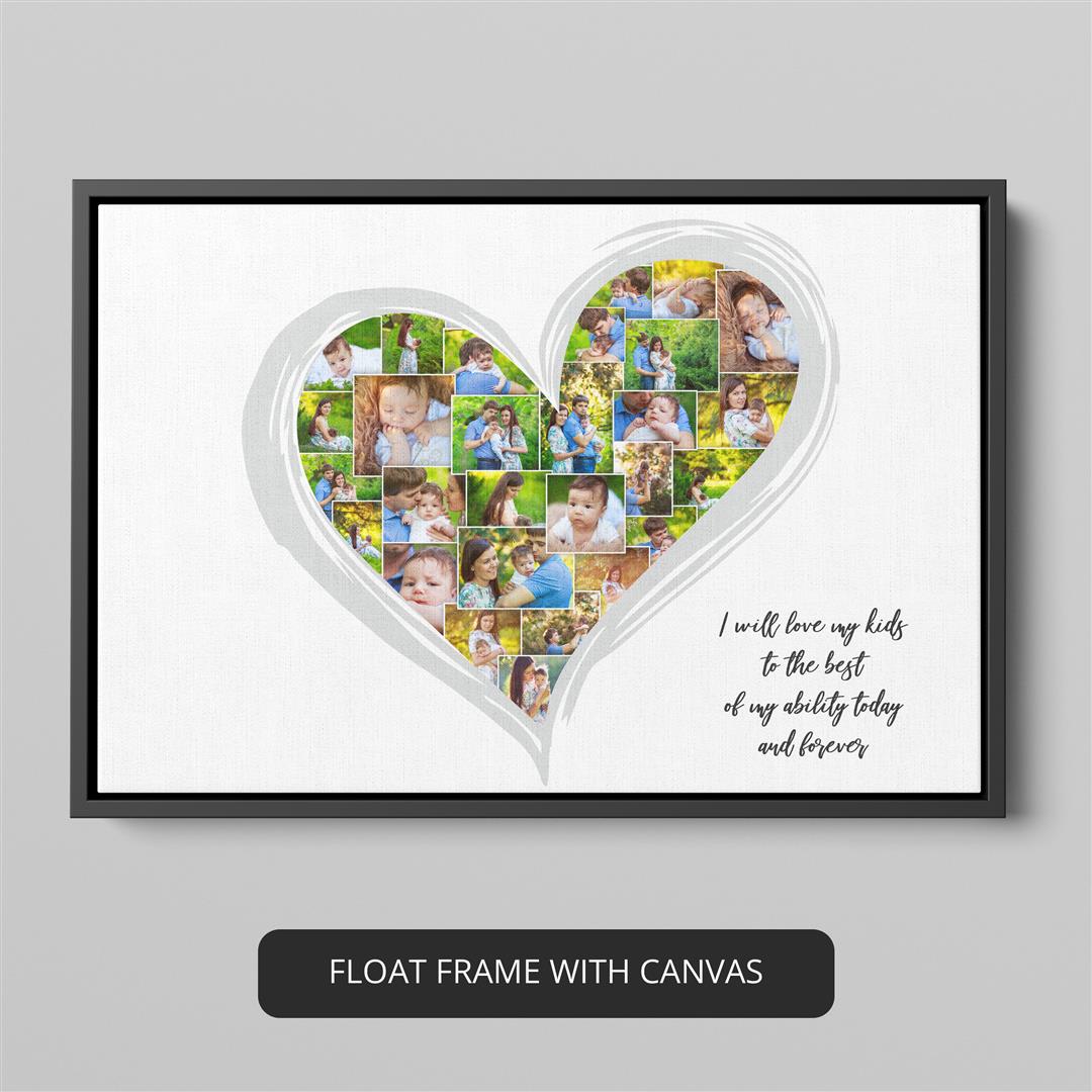 Best Wedding Anniversary Gift: Personalized Heart Photo Collage
