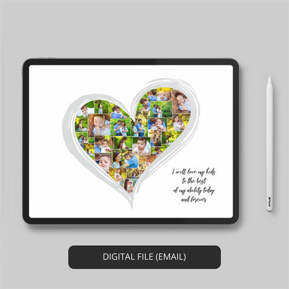 Love Art for Your Wedding: Heart Shaped Photo Collage Gift
