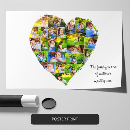 Heart Shape Collage Photo Frame - Unique Heart-Shaped Gift Ideas