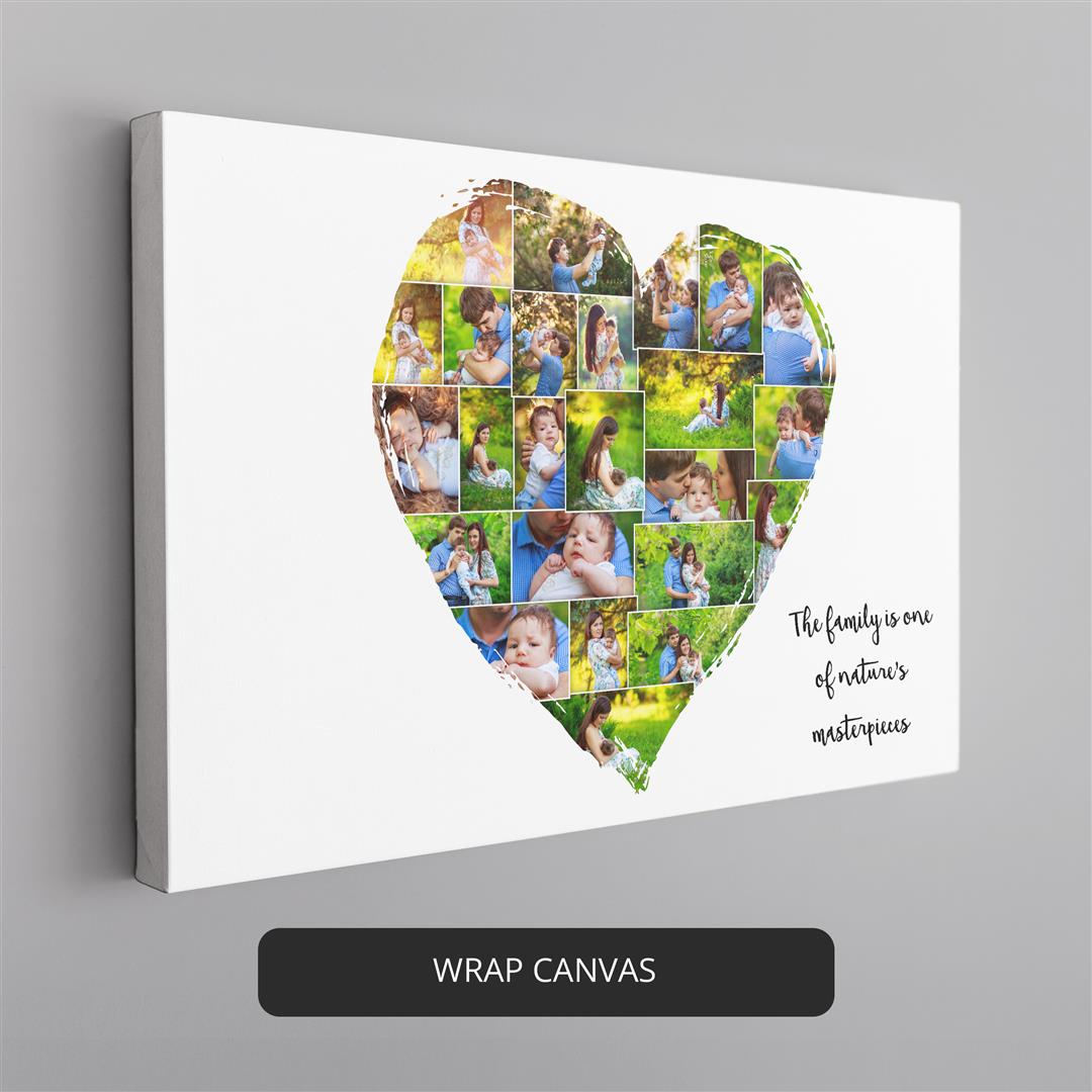 Heart Artwork - Customized Heart Photo Collage Frame