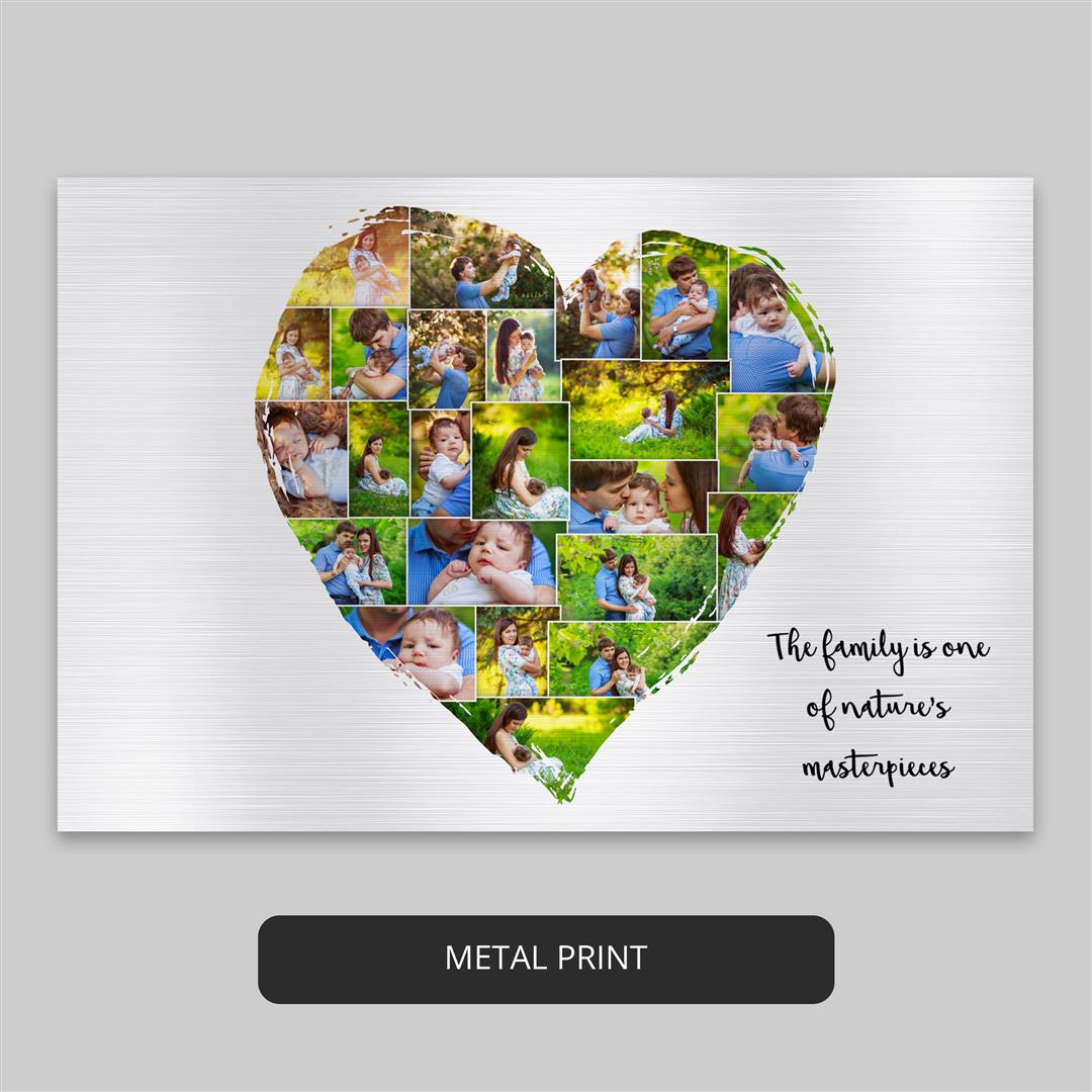 Heart Shape Wall Decor - Love-Inspired Photo Collage Frame