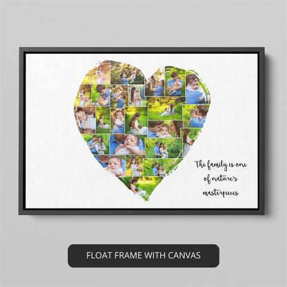 Heart Shape Wall Art - Personalized Heart Photo Collage