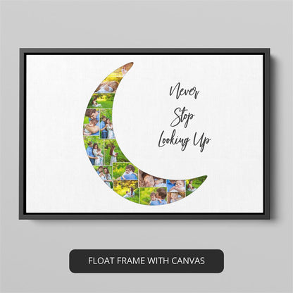 Custom Moon Wall Art: Personalized Moon Collage - Unique Gift for Her