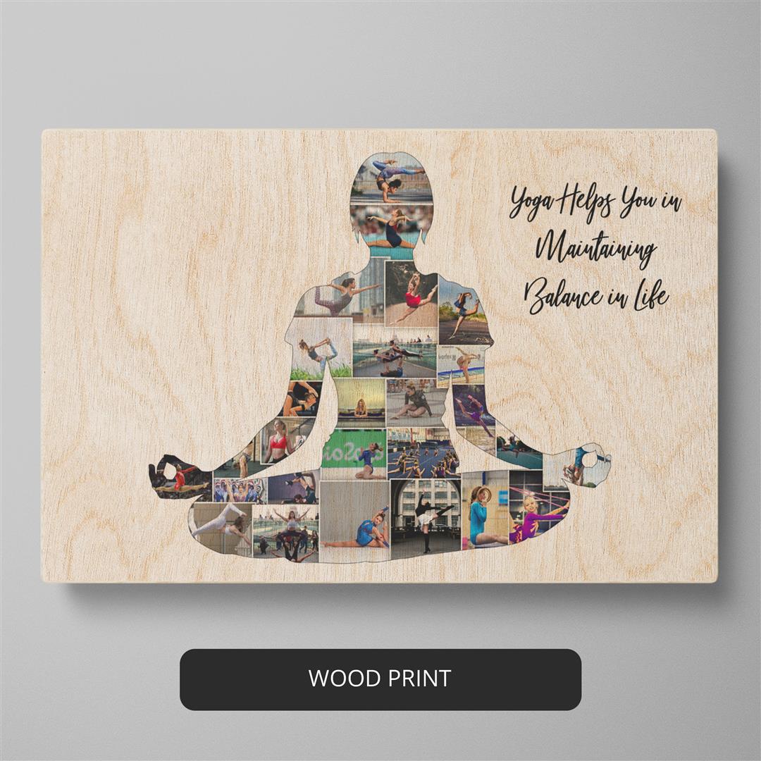 Yoga gifts: Handcrafted photo collage for yogis and yoginis