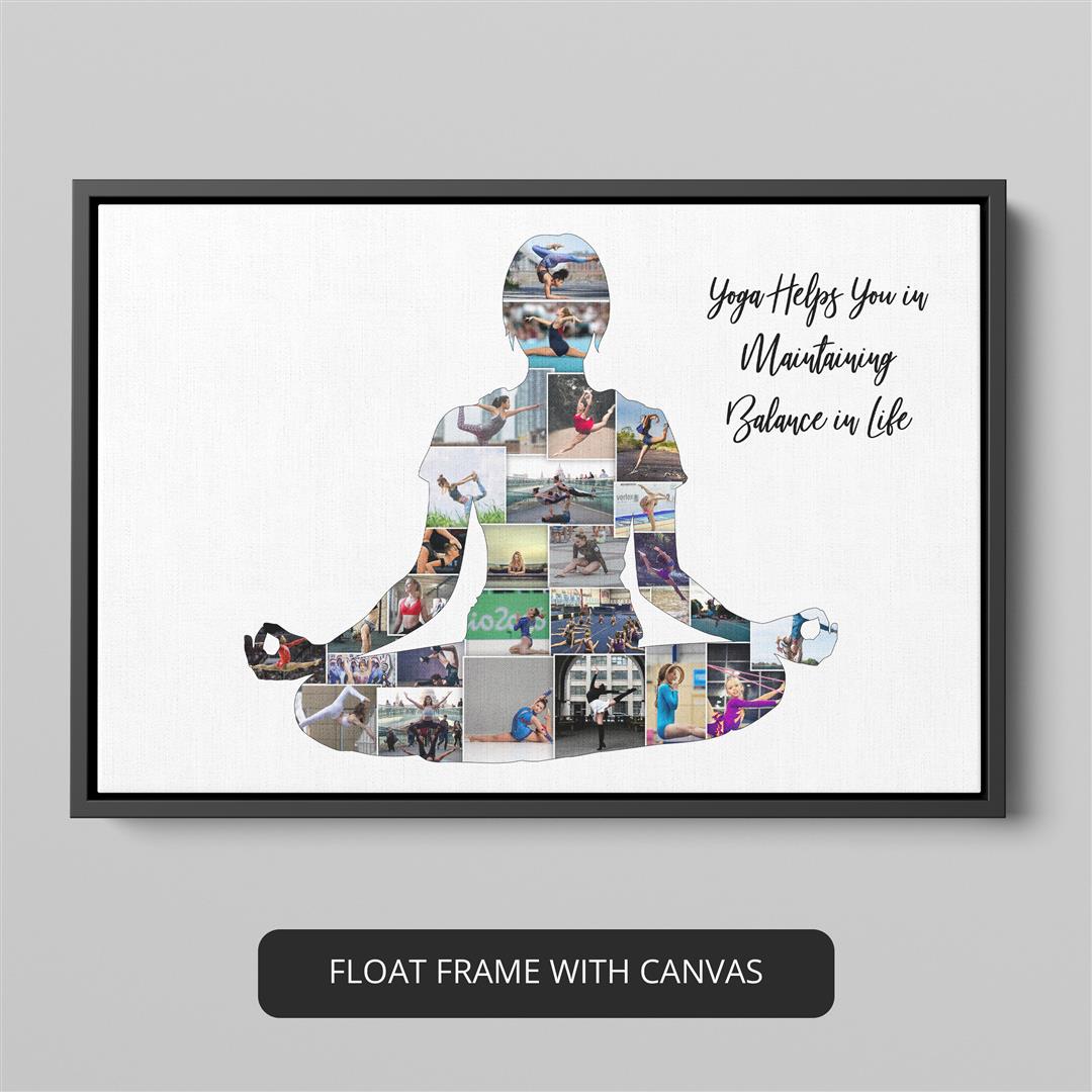 Yoga gifts for women: Personalized photo collage for a zen-inspired gift