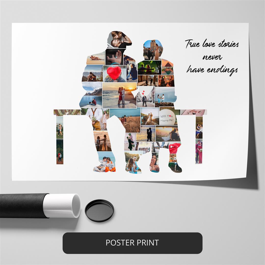 Unique couple gift: Personalized photo collage for boyfriend