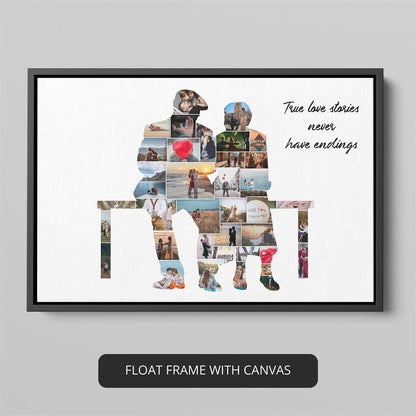 Cute couple gifts: Custom photo collage for a memorable present