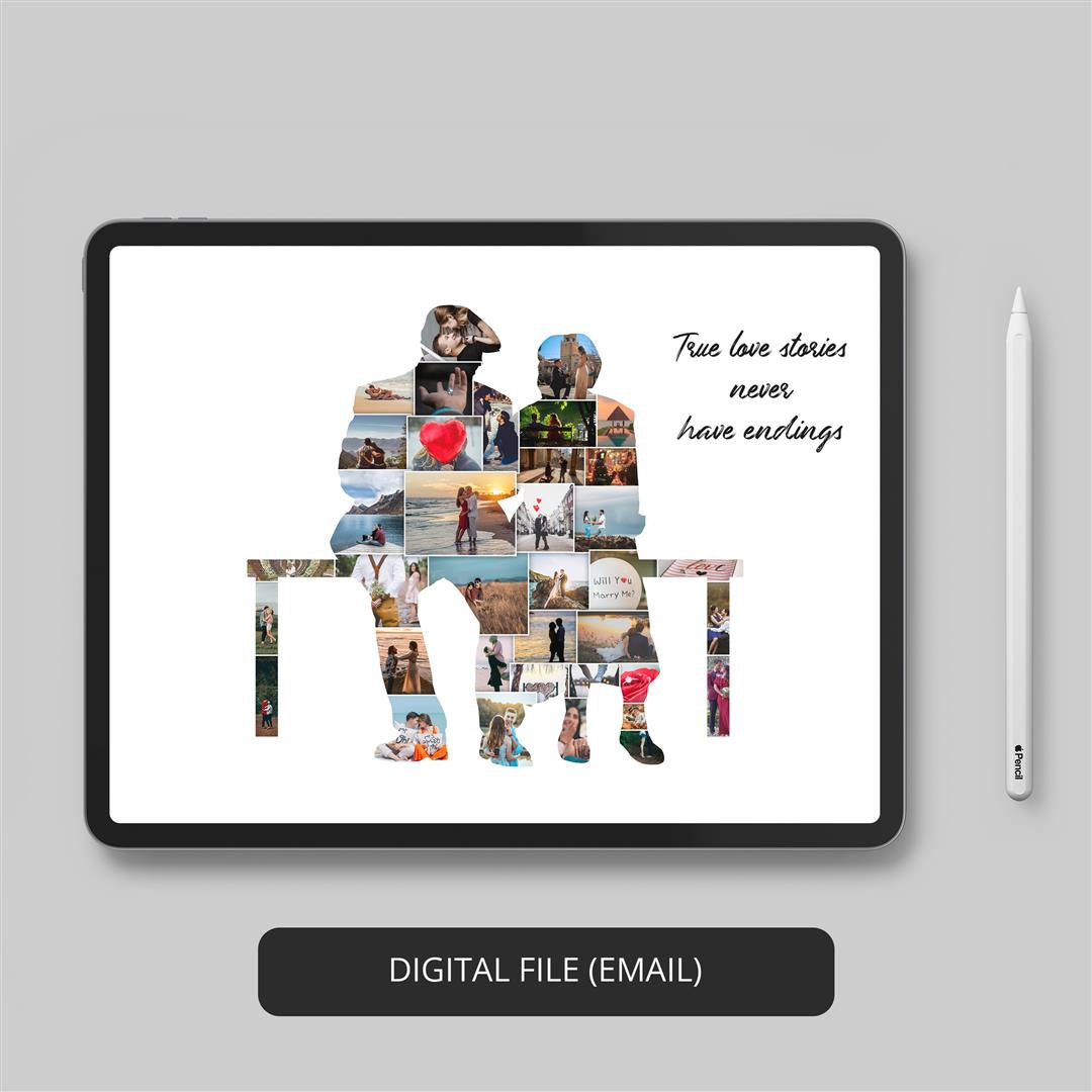 Couple gift ideas: Personalized photo collage to celebrate your love