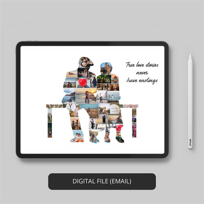 Couple gift ideas: Personalized photo collage to celebrate your love
