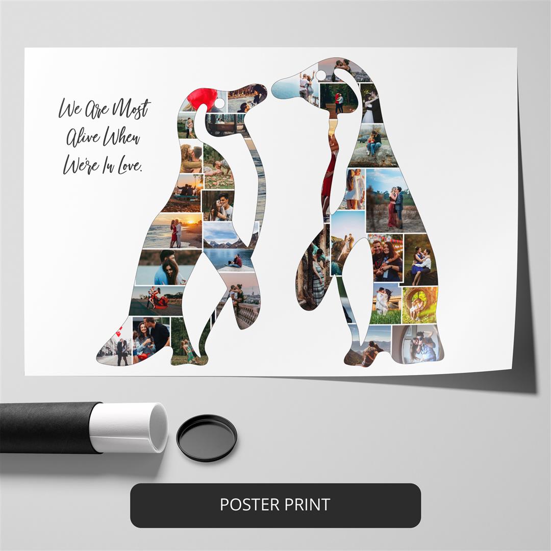 Unique Personalized Couple Gifts - Custom Photo Collage