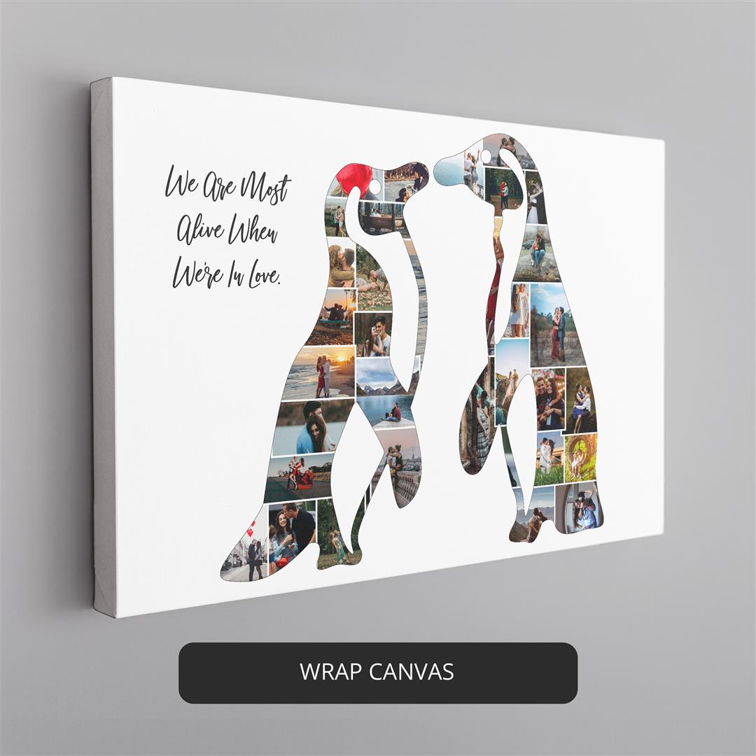 Gifts for Boyfriend - Personalized Couple Photo Collage