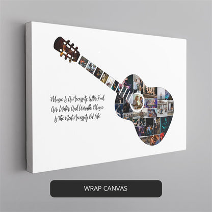 Gifts for Him: Unleash His Musical Spirit with a Custom Guitar Photo Collage
