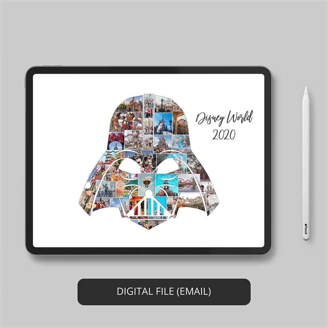 Unleash the Force with this Darth Vader Themed Photo Collage