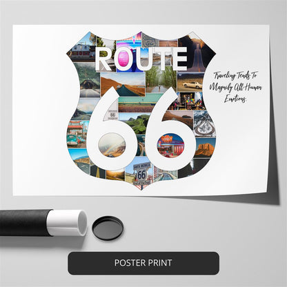 Unique Route 66 Themed Gifts: Create Your Own Collage Photo Frame