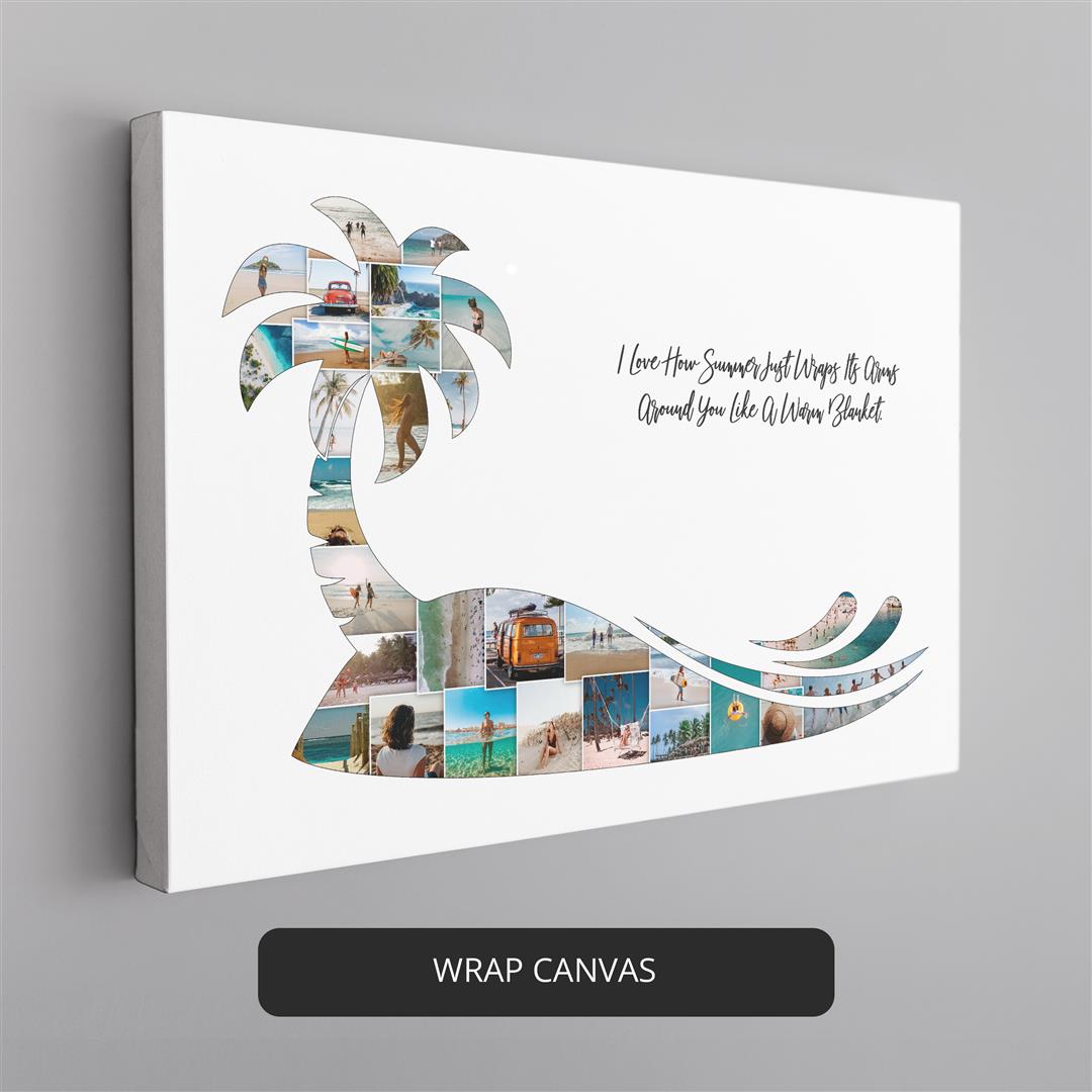 Beach Gifts for Him and Her: Personalized Photo Collage