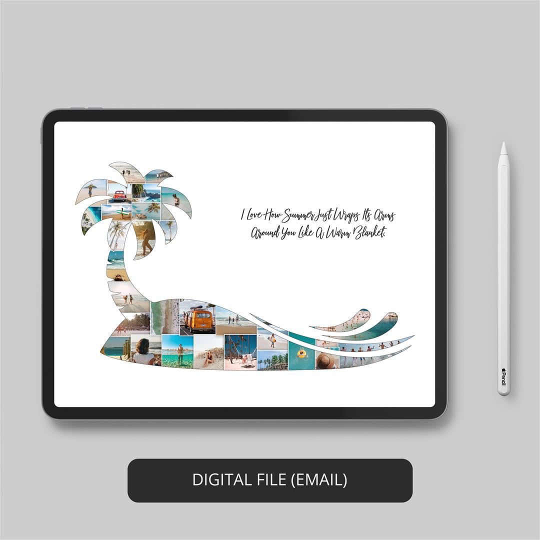 Celebrate Your Love for the Beach: Personalized Gift Collage