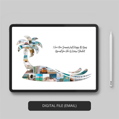 Celebrate Your Love for the Beach: Personalized Gift Collage