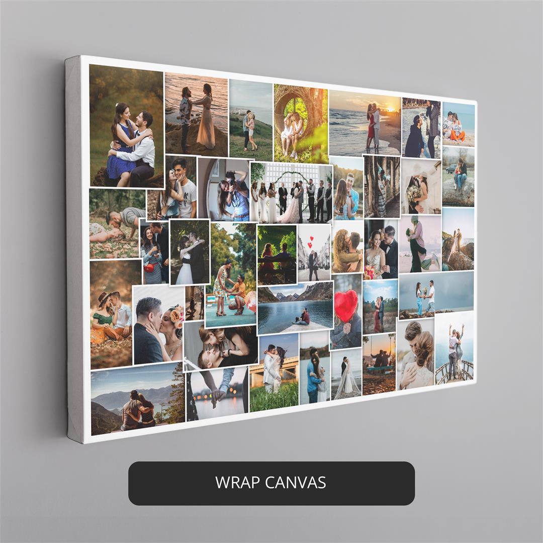 Express Your Love with Anniversary Wall Art: Personalized Photo Collage