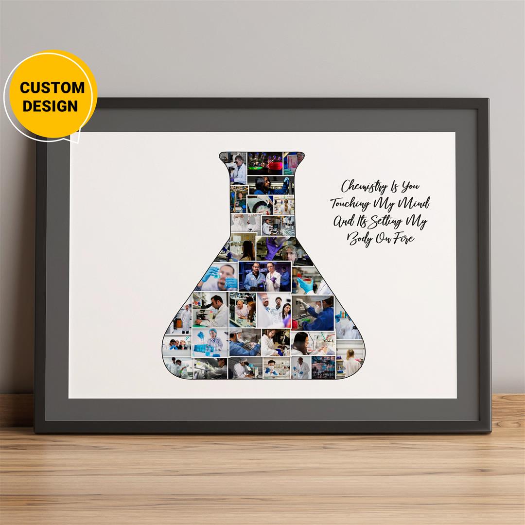 Stunning Chemistry Wall Art - Personalized Photo Collage
