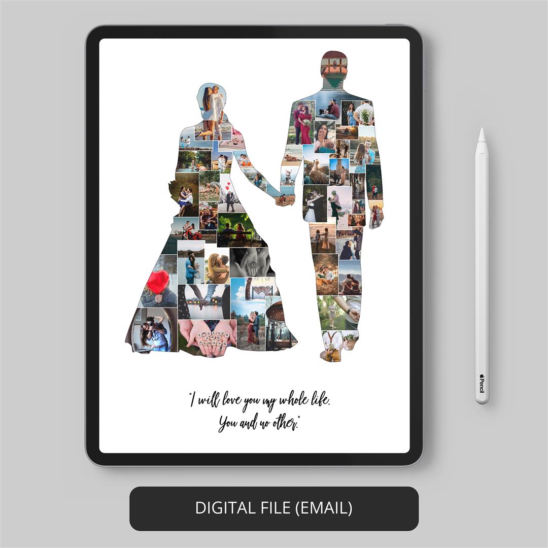 Anniversary Gifts for Parents - Personalized Photo Collage to Cherish