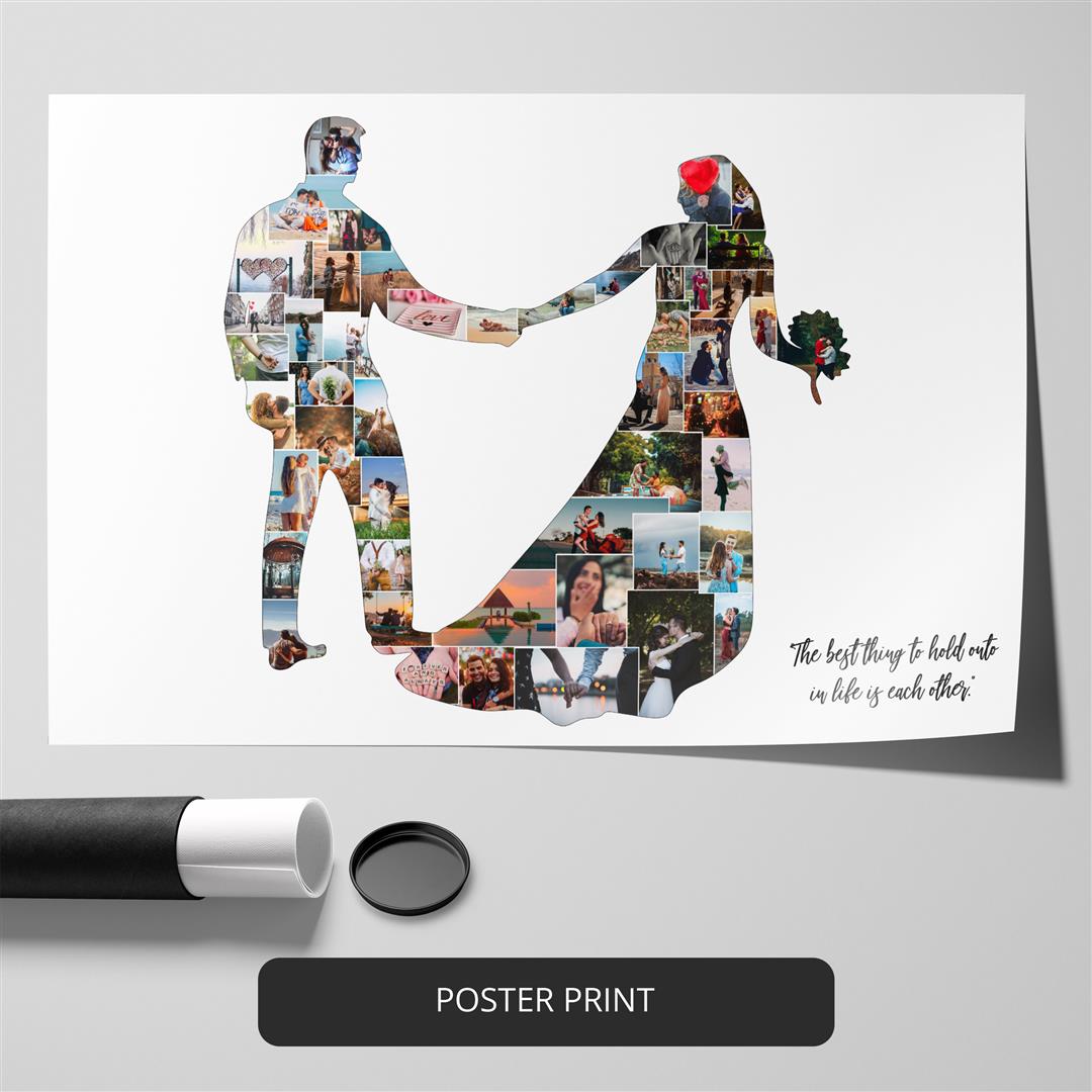 Capture Memories: Custom Anniversary Gift for Wife - Couple Photo Collage