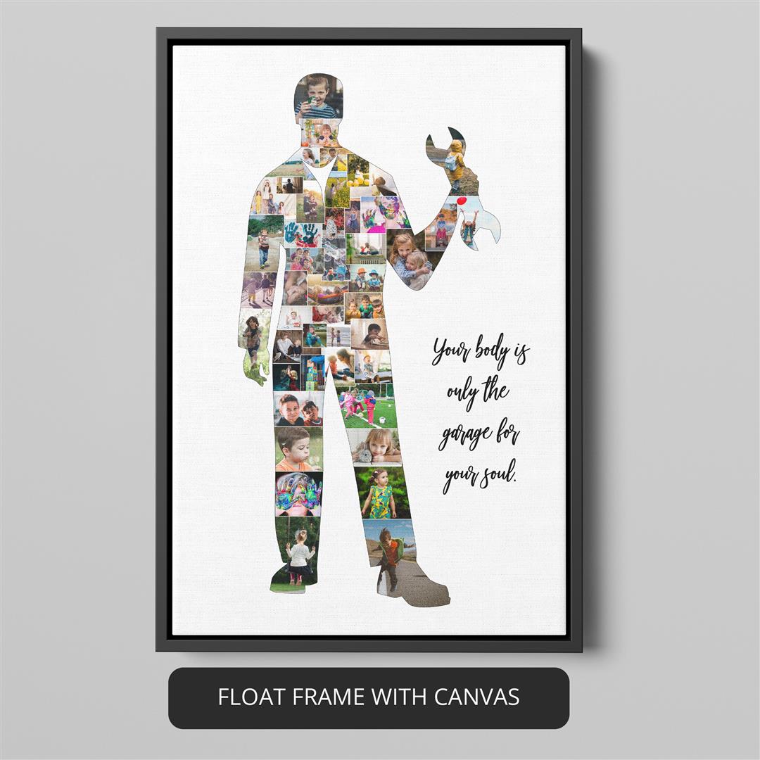 Mechanic Wall Art - Customized Photo Collage with Mechanical Artwork