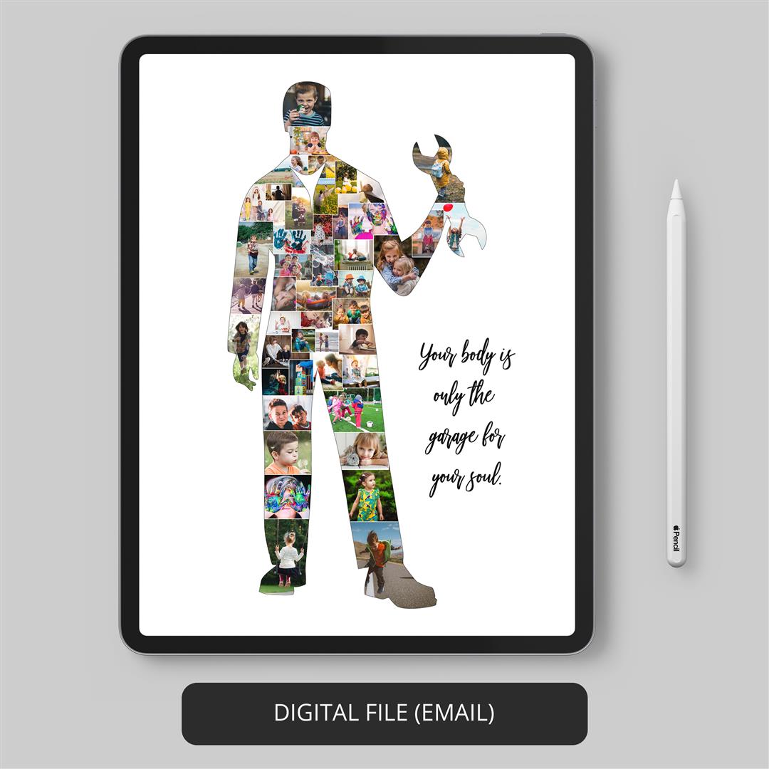 Personalized Mechanic Gifts - Custom Photo Collage for Mechanics and Engineers