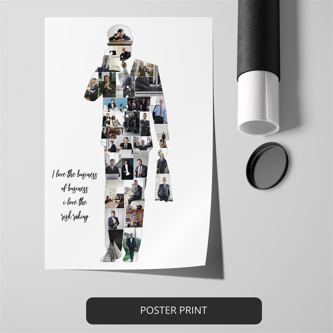Unique Business Man Gifts: Personalized Photo Collage