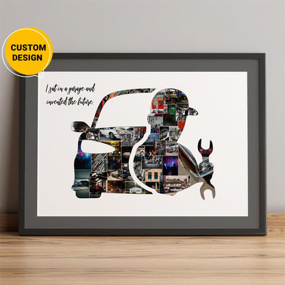 Personalized Photo Collage: Unique Gifts for Car Mechanics and Mechanical Engineers