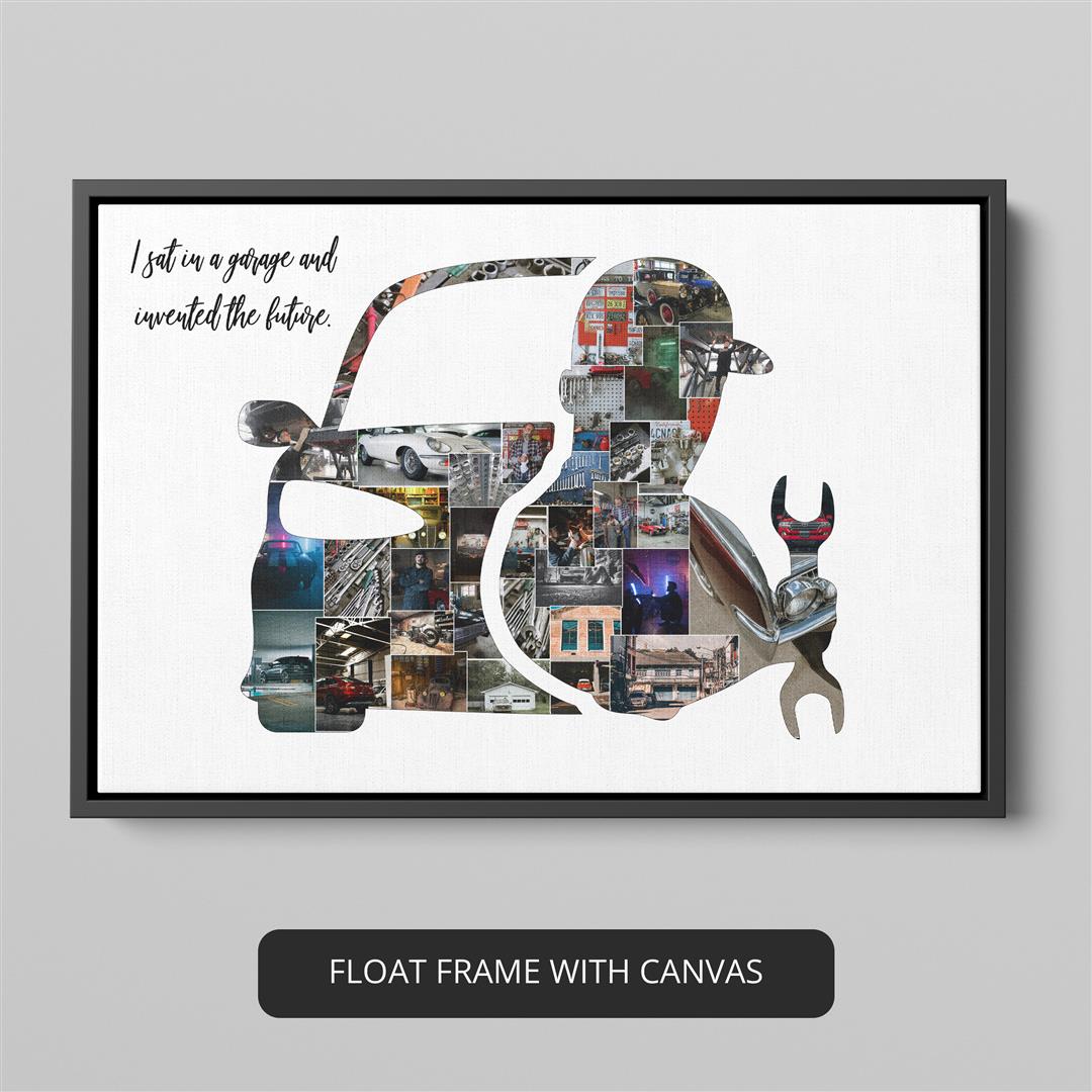 Mechanic Wall Art: Personalized Photo Collage for Automotive Enthusiasts