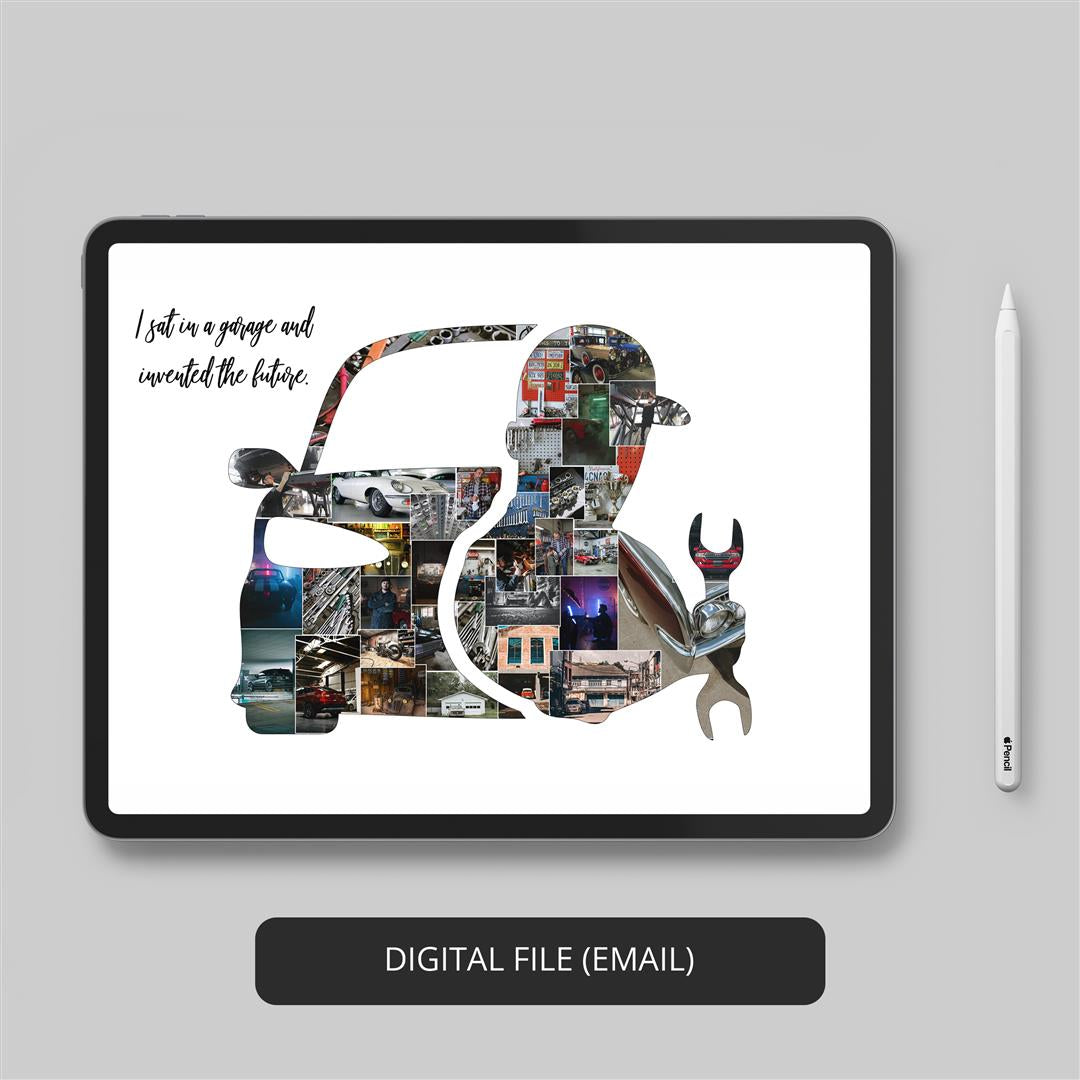 Personalised Mechanic Gifts: Custom Photo Collage for Automotive Professionals