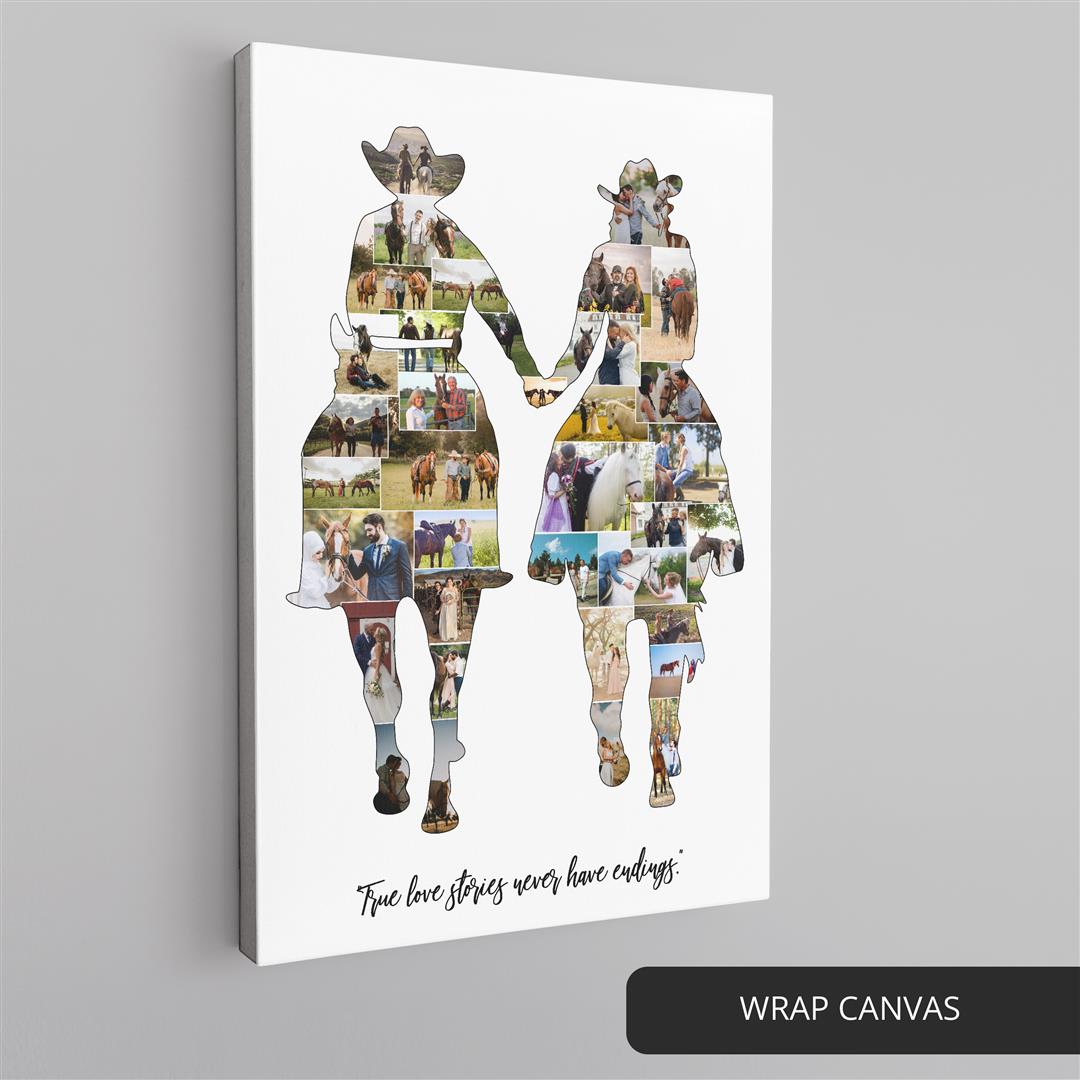 Custom horse and rider art - Thoughtful gift for horse enthusiasts and riders