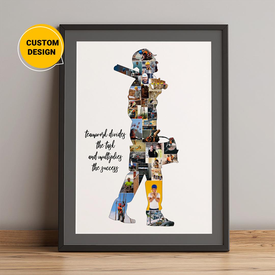 Personalized photo collage - Unique gifts for carpenters