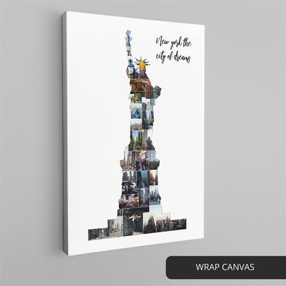 Statue of Liberty Wall Art: Personalized Photo Collage - Captivating Artwork