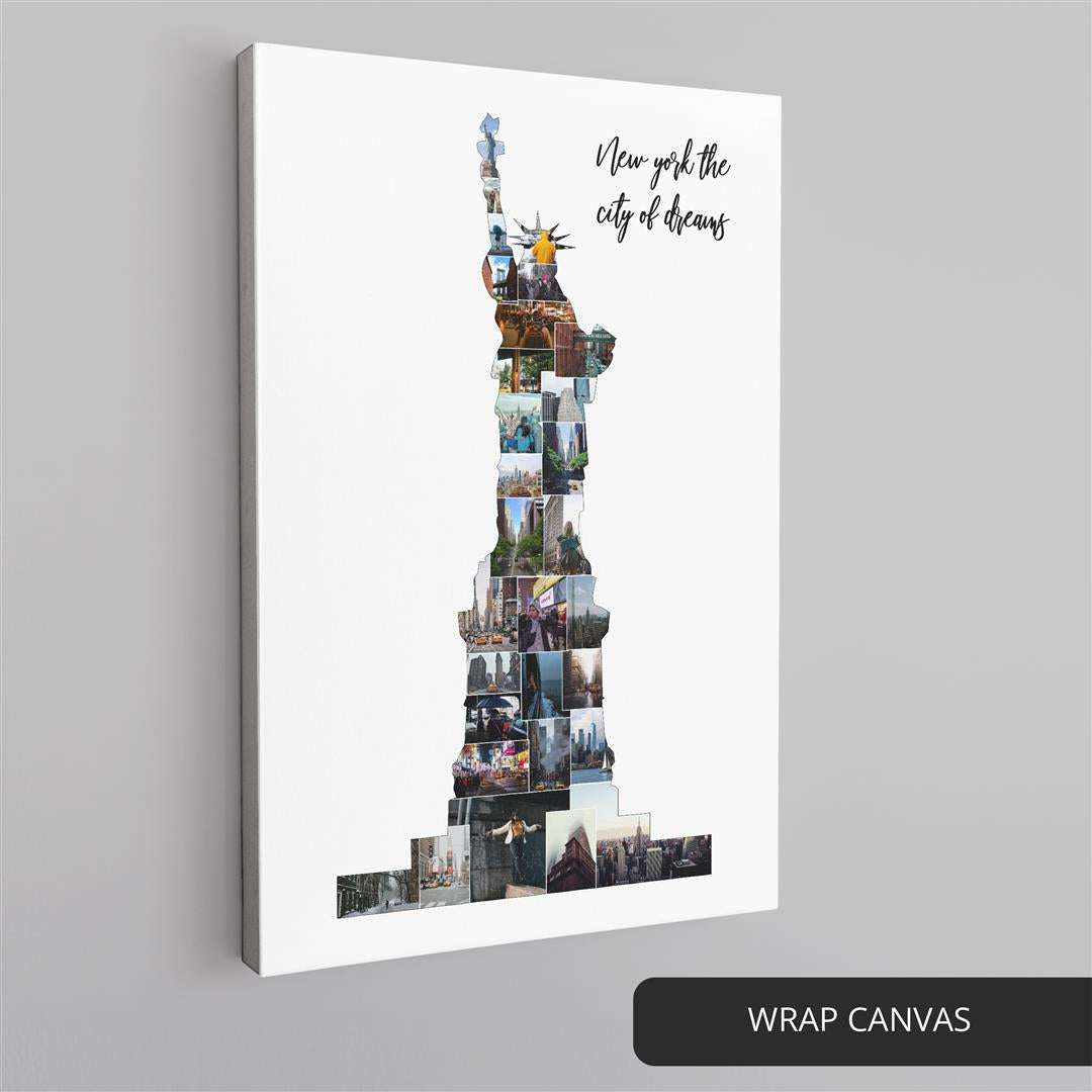 Statue of Liberty Wall Art: Personalized Photo Collage - Captivating Artwork