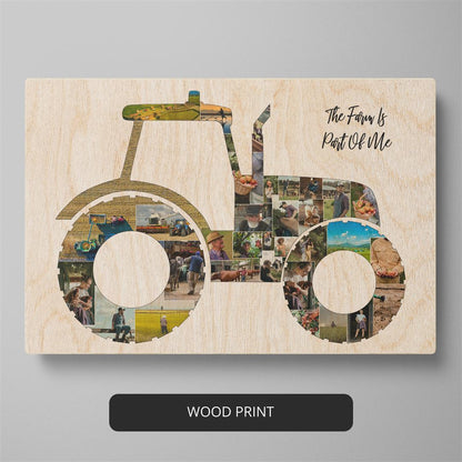 Antique Tractor Gifts: Customizable Photo Collage for Vintage Tractor Lovers