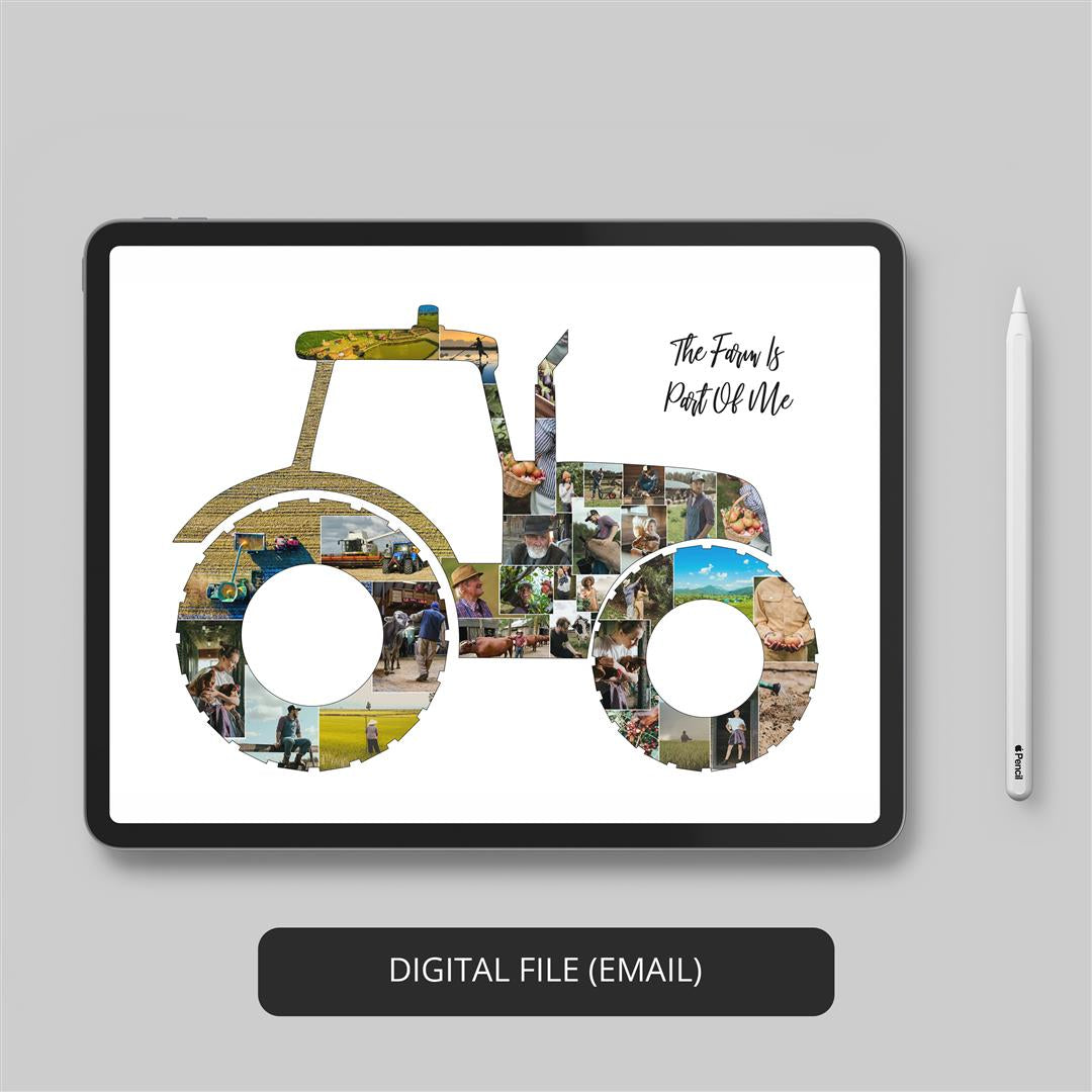 Capture Farming Moments: Personalized Photo Collage for Tractor Enthusiasts