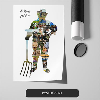 Gifts for a Farmer: Personalized Photo Collage - Farming Gift Ideas