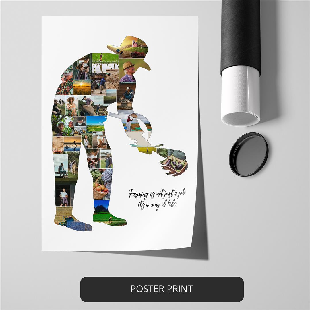 Unique Farming Gifts - Customized Photo Collage for Farmers