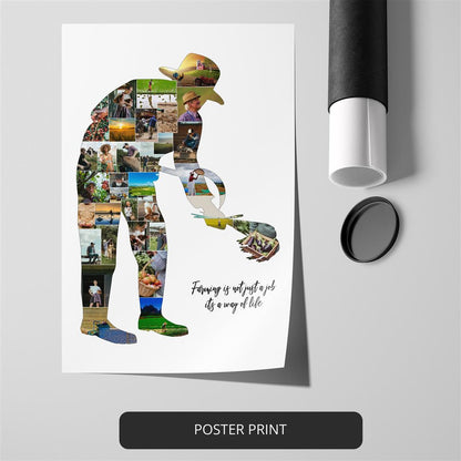 Unique Farming Gifts - Customized Photo Collage for Farmers