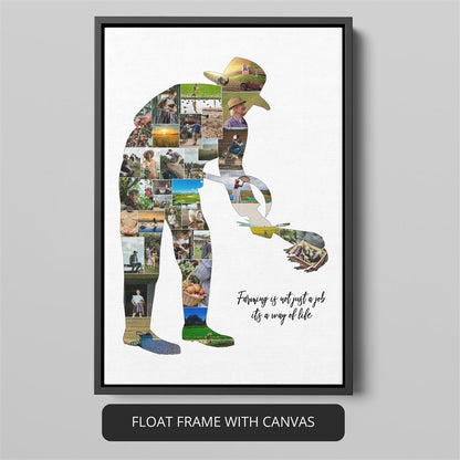 Gift for a Farmer - Customizable Photo Collage Celebrating Farm Life