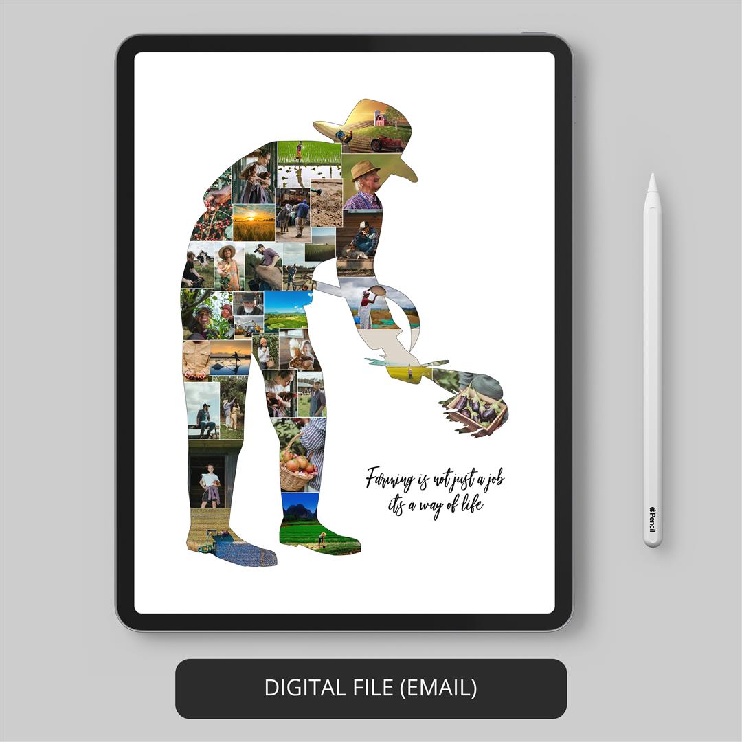 Farming Gifts - Personalized Photo Collage with Farm-Themed Design