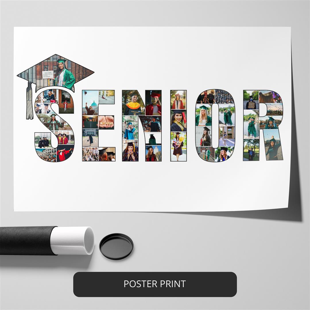 Custom photo collage gift for senior graduates - High school senior boy