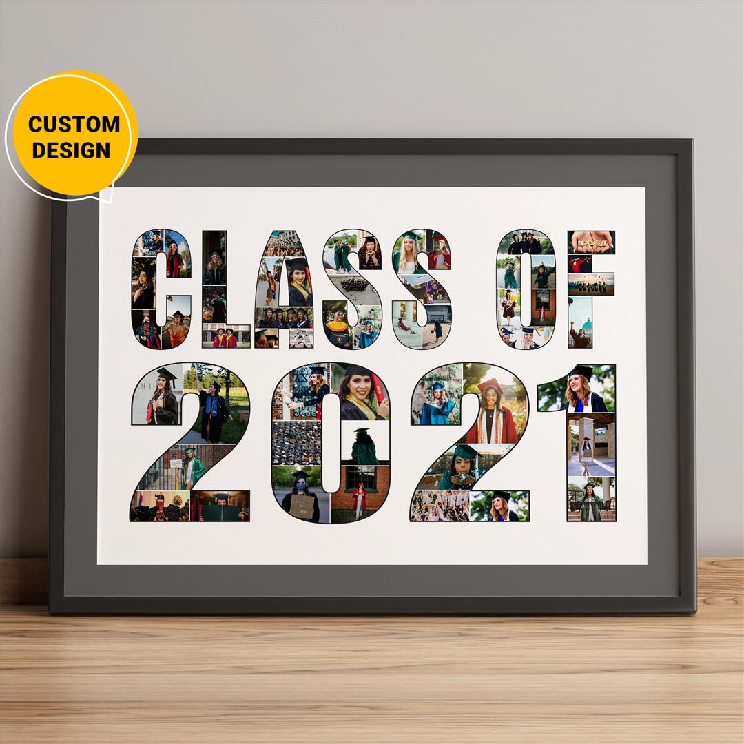 Personalized photo collage gift for Class of 2021 graduation