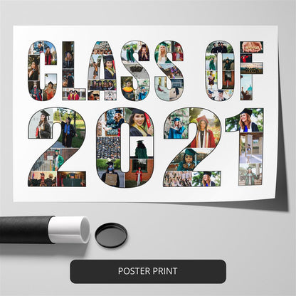 College graduation gift: Personalized photo collage for Class of 2021