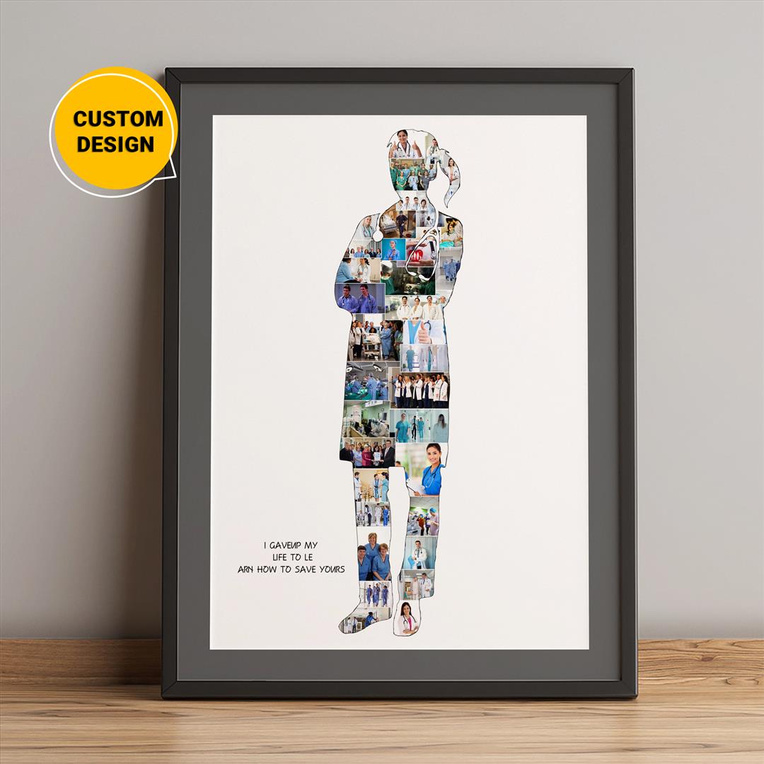 Personalized Family Tree Gift: Custom Photo Collage Keepsake