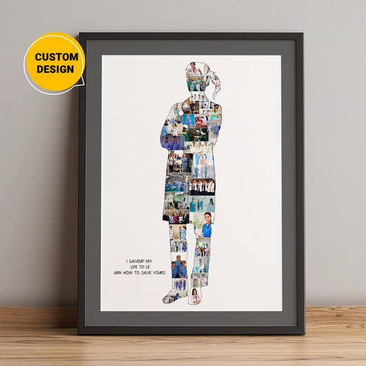 Personalized Family Tree Gift: Custom Photo Collage Keepsake