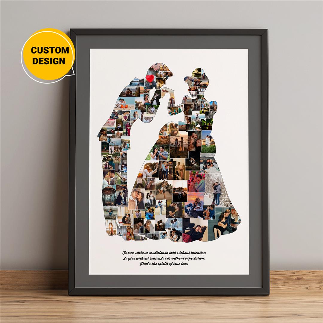 Personalized Couple Gifts - Customizable Photo Collage for Couples