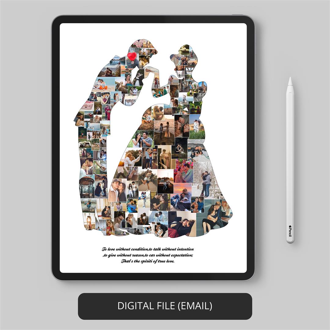 Gift for Couples - Personalized Photo Collage to Cherish Together